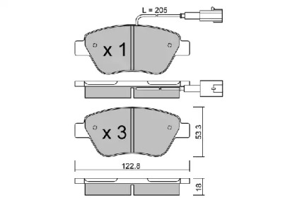 Комплект тормозных колодок AISIN BPPE-1007